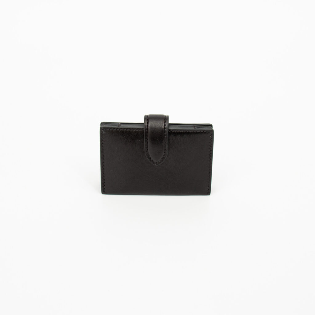 The Row Mini Clutch Kartenetui in Kalbsleder Schwarz