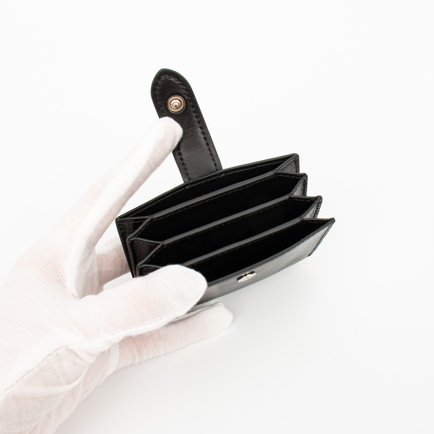 The Row Mini Clutch Kartenetui in Kalbsleder Schwarz – Bild 4