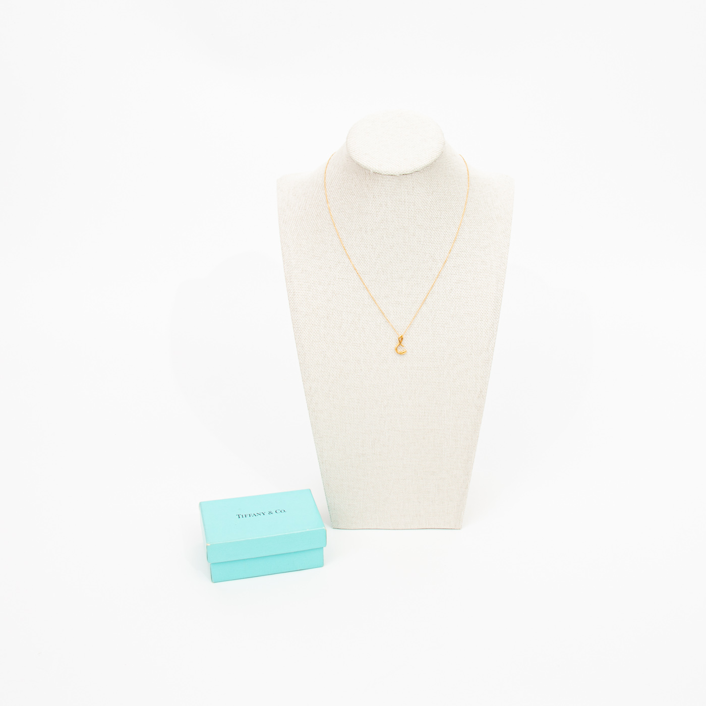 Tiffany & Co. Elsa Peretti Halskette mit S Buchstabe in Gold – Bild 1