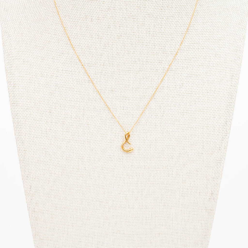 Tiffany & Co. Elsa Peretti Halskette mit S Buchstabe in Gold