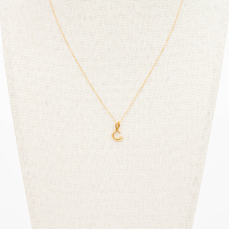 Tiffany & Co. Elsa Peretti Halskette mit S Buchstabe in Gold – Bild 3