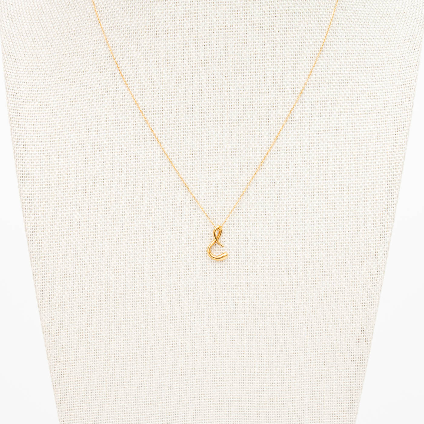 Tiffany & Co. Elsa Peretti Halskette mit S Buchstabe in Gold – Bild 3
