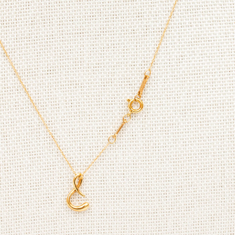 Tiffany & Co. Elsa Peretti Halskette mit S Buchstabe in Gold – Bild 4
