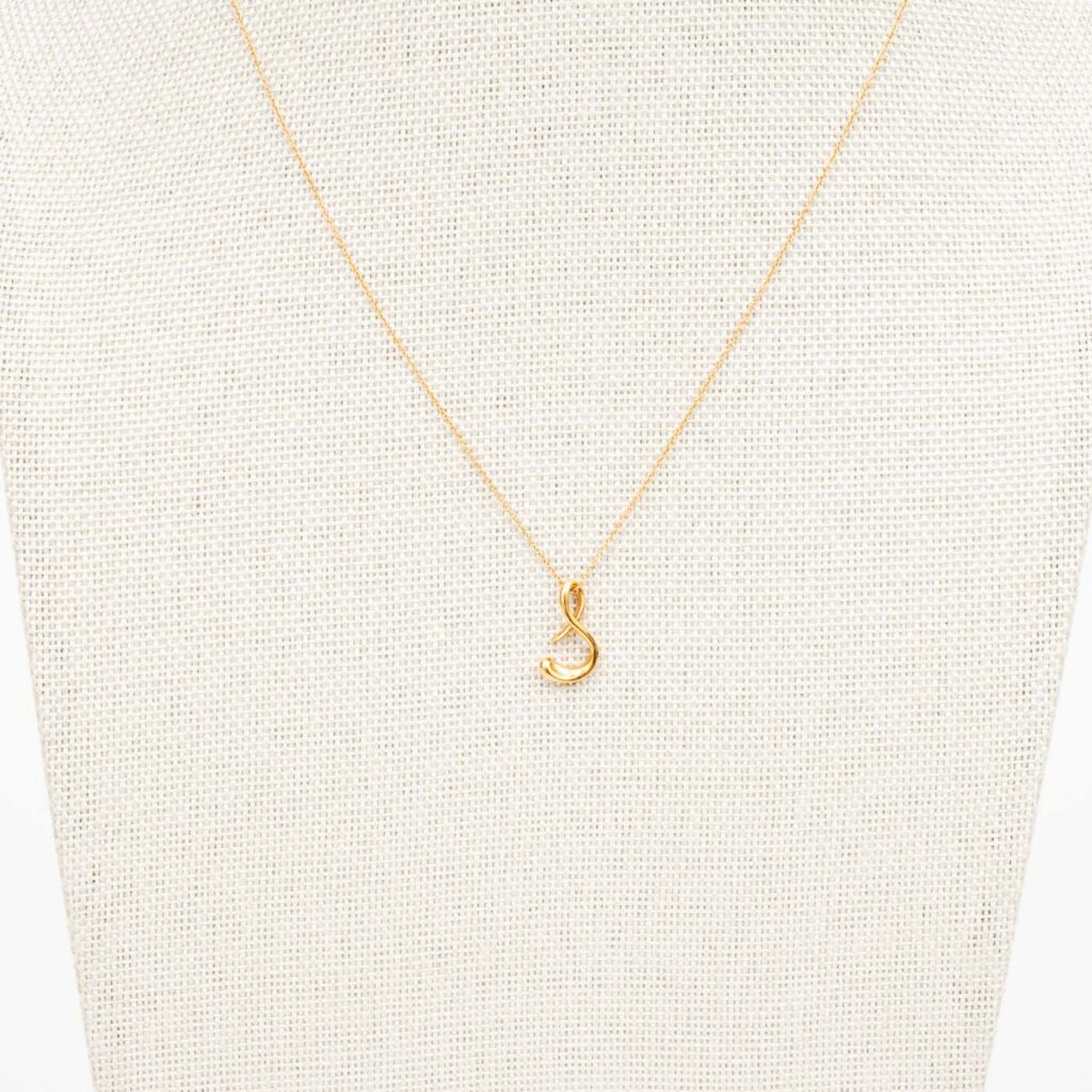 Tiffany & Co. Elsa Peretti Halskette mit S Buchstabe in Gold