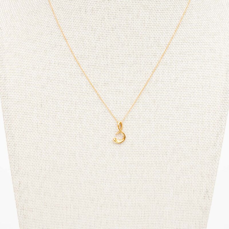 Tiffany & Co. Elsa Peretti Halskette mit S Buchstabe in Gold – Bild 5
