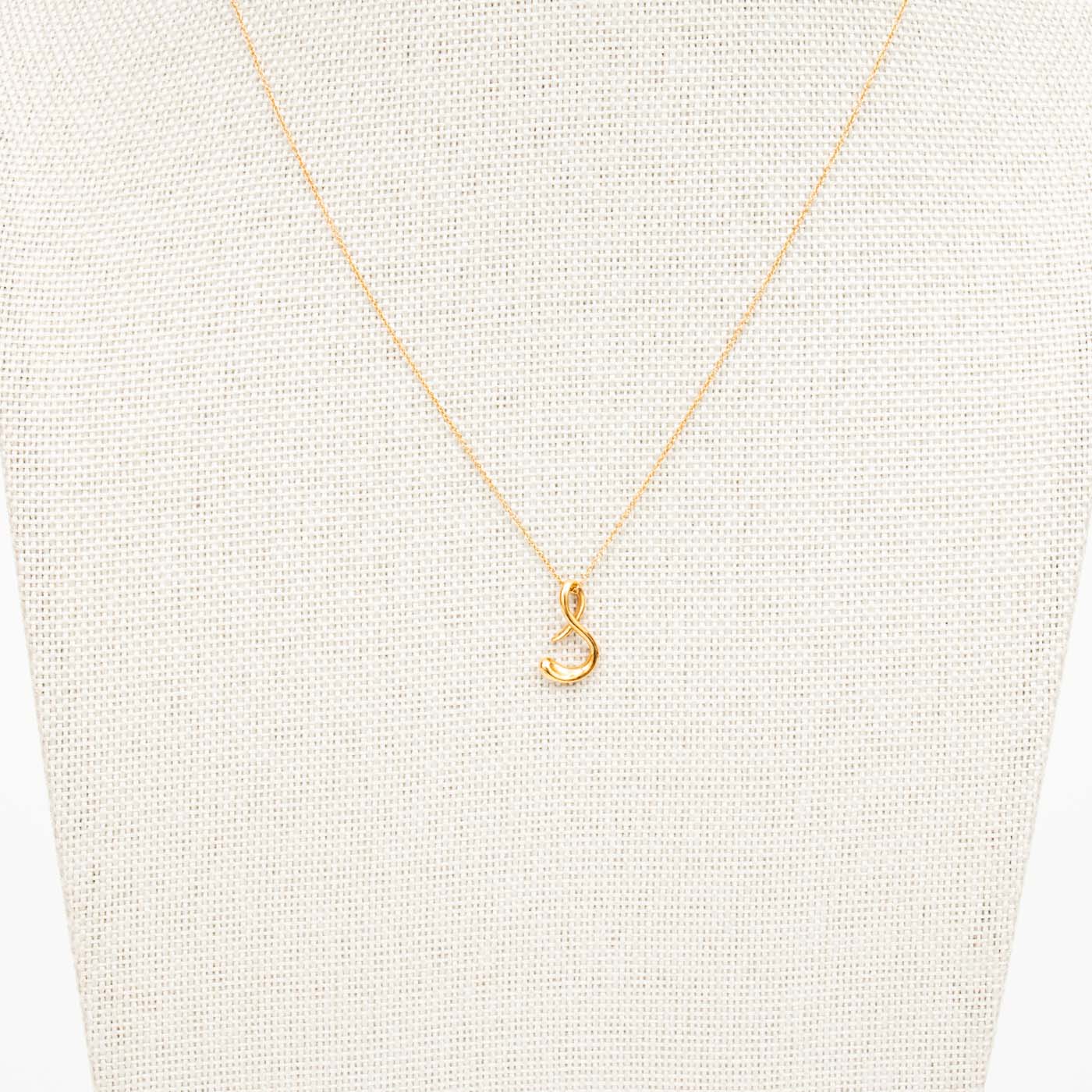 Tiffany & Co. Elsa Peretti Halskette mit S Buchstabe in Gold – Bild 5