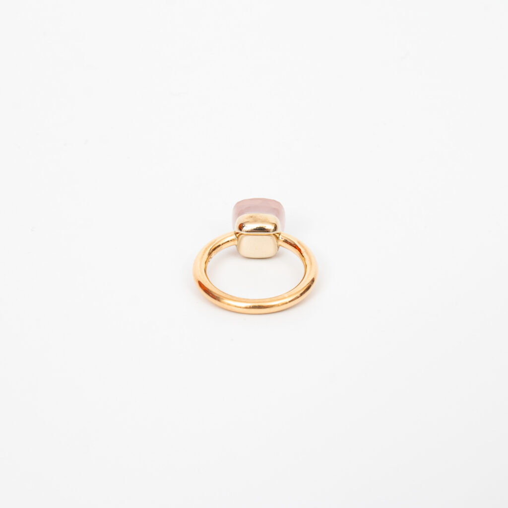 Pomellato Nudo Classic Ring aus Gold mit Rosenquarz