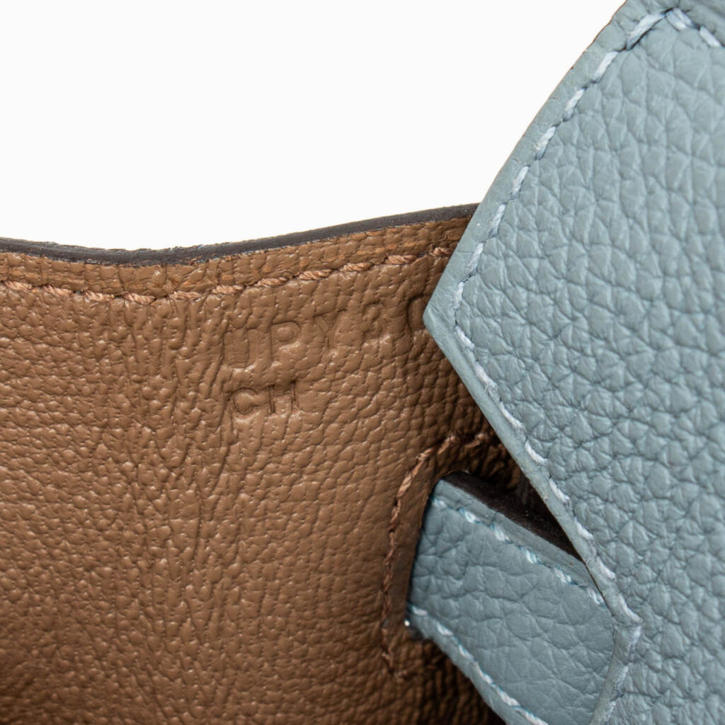 Hermès Birkin 25 Togo Leder Bleu Lin Blau mit Beige Interior aus 2022