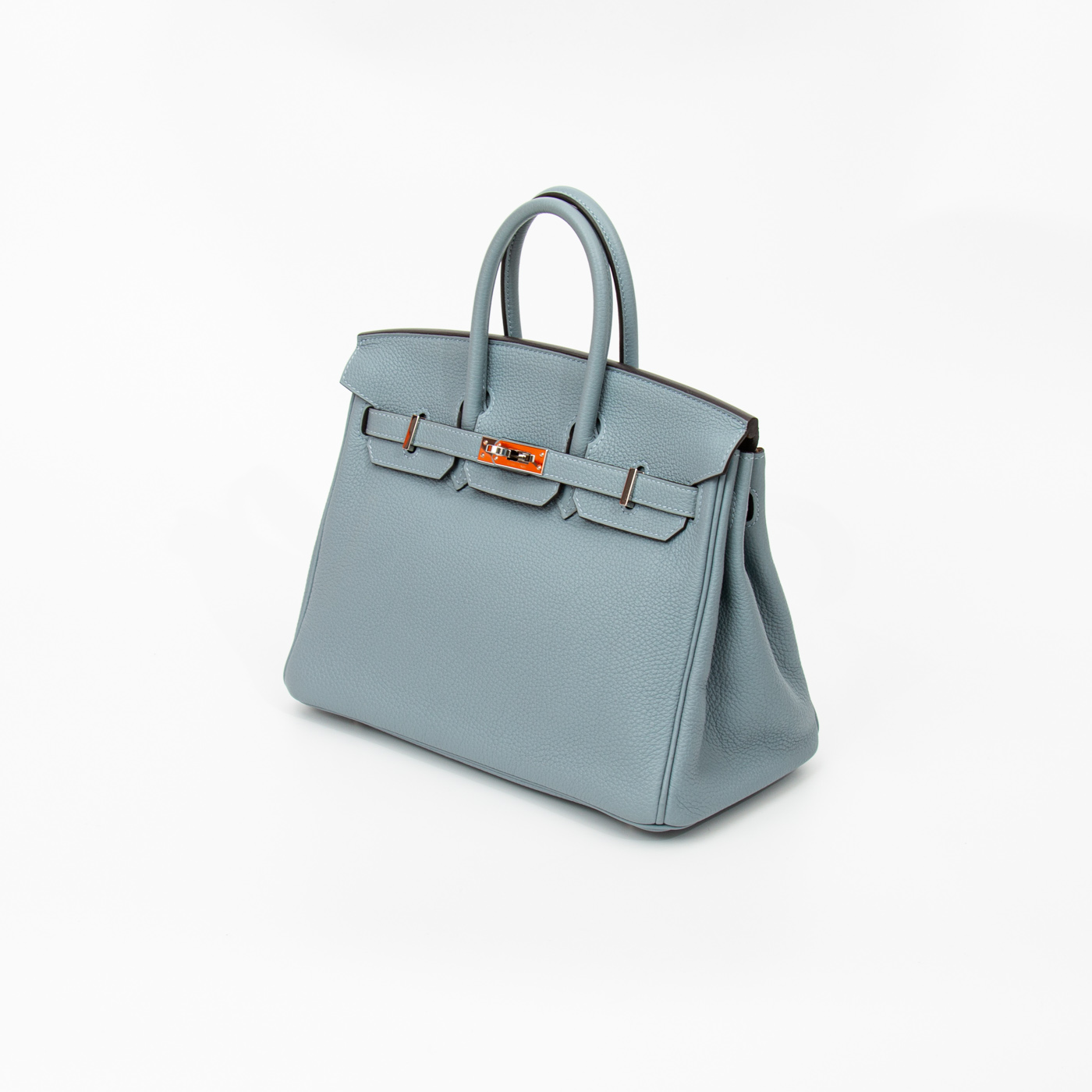 Hermès Birkin 25 Togo Leder Bleu Lin Blau mit Beige Interior aus 2022 – Bild 3
