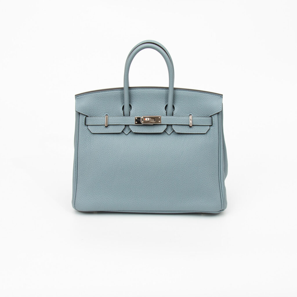 Hermès Birkin 25 Togo Leder Bleu Lin Blau mit Beige Interior aus 2022