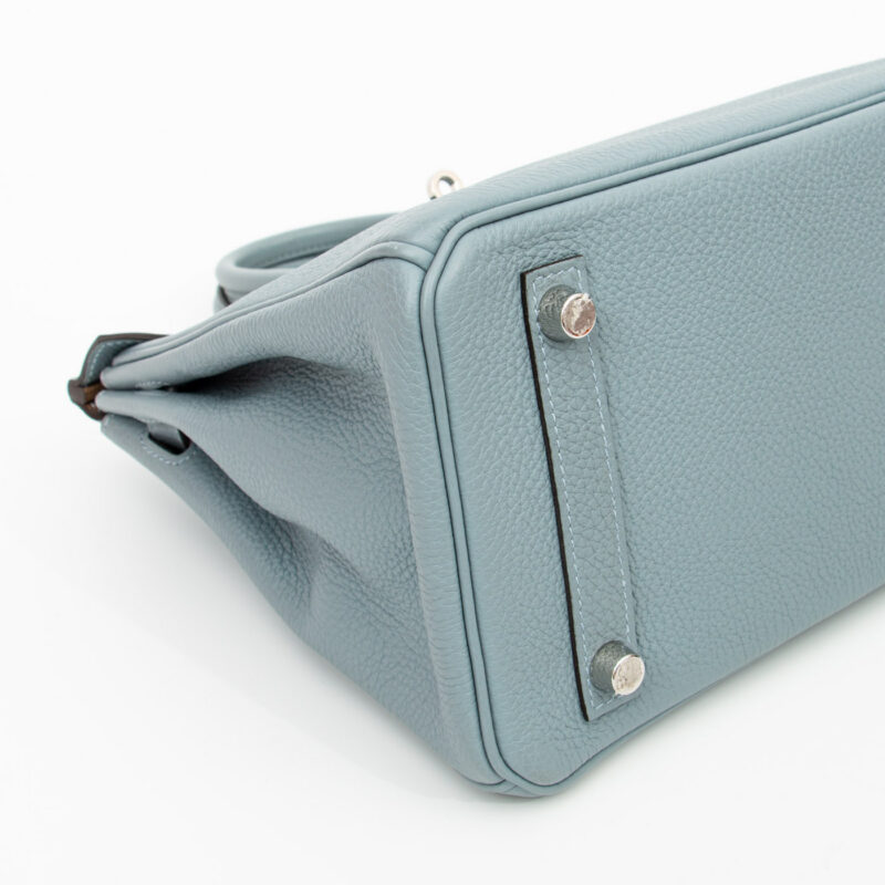 Hermès Birkin 25 Togo Leder Bleu Lin Blau mit Beige Interior aus 2022 – Bild 8