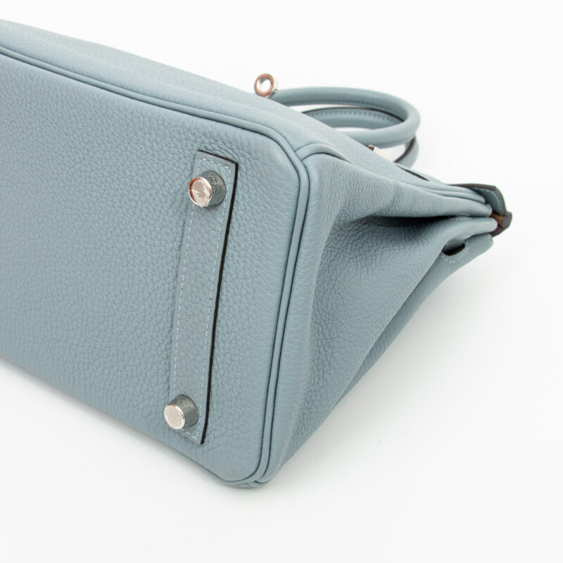 Hermès Birkin 25 Togo Leder Bleu Lin Blau mit Beige Interior aus 2022 – Bild 9