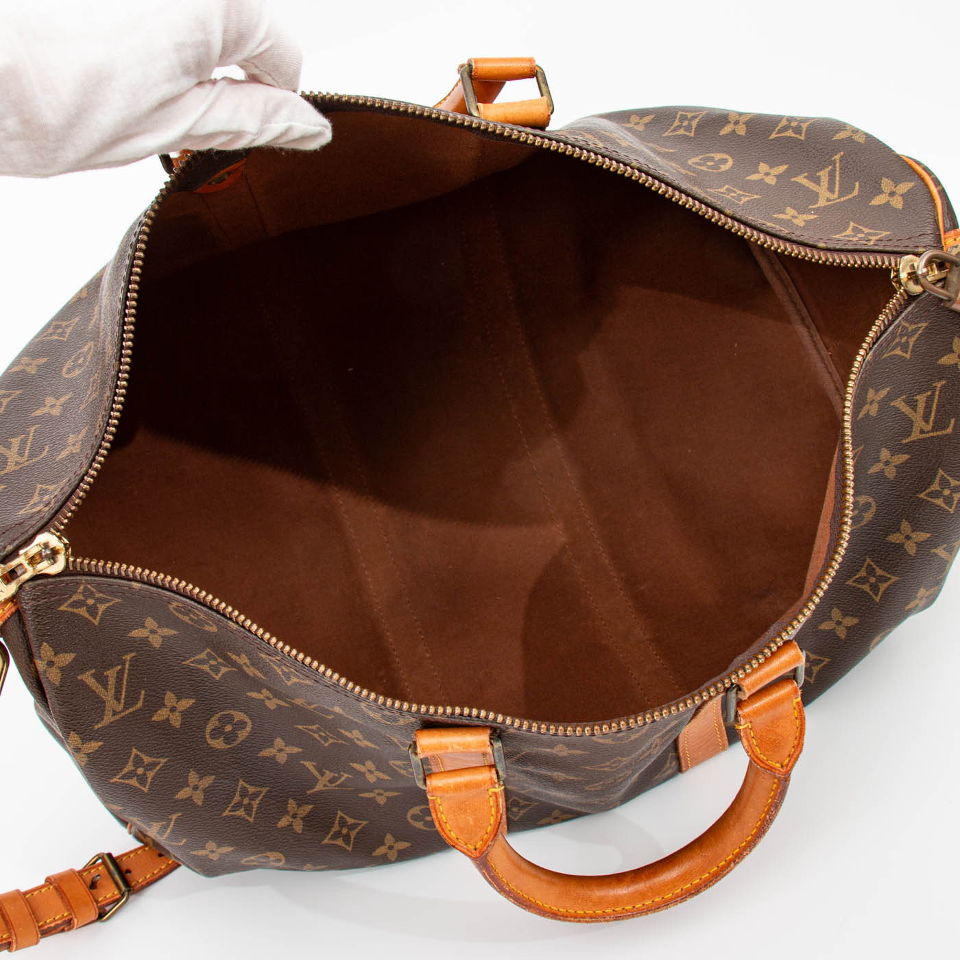 Louis Vuitton Tasche Monogram Keepall Bandouliere 45 Monogram Canvas 1989 FC892 – Bild 10