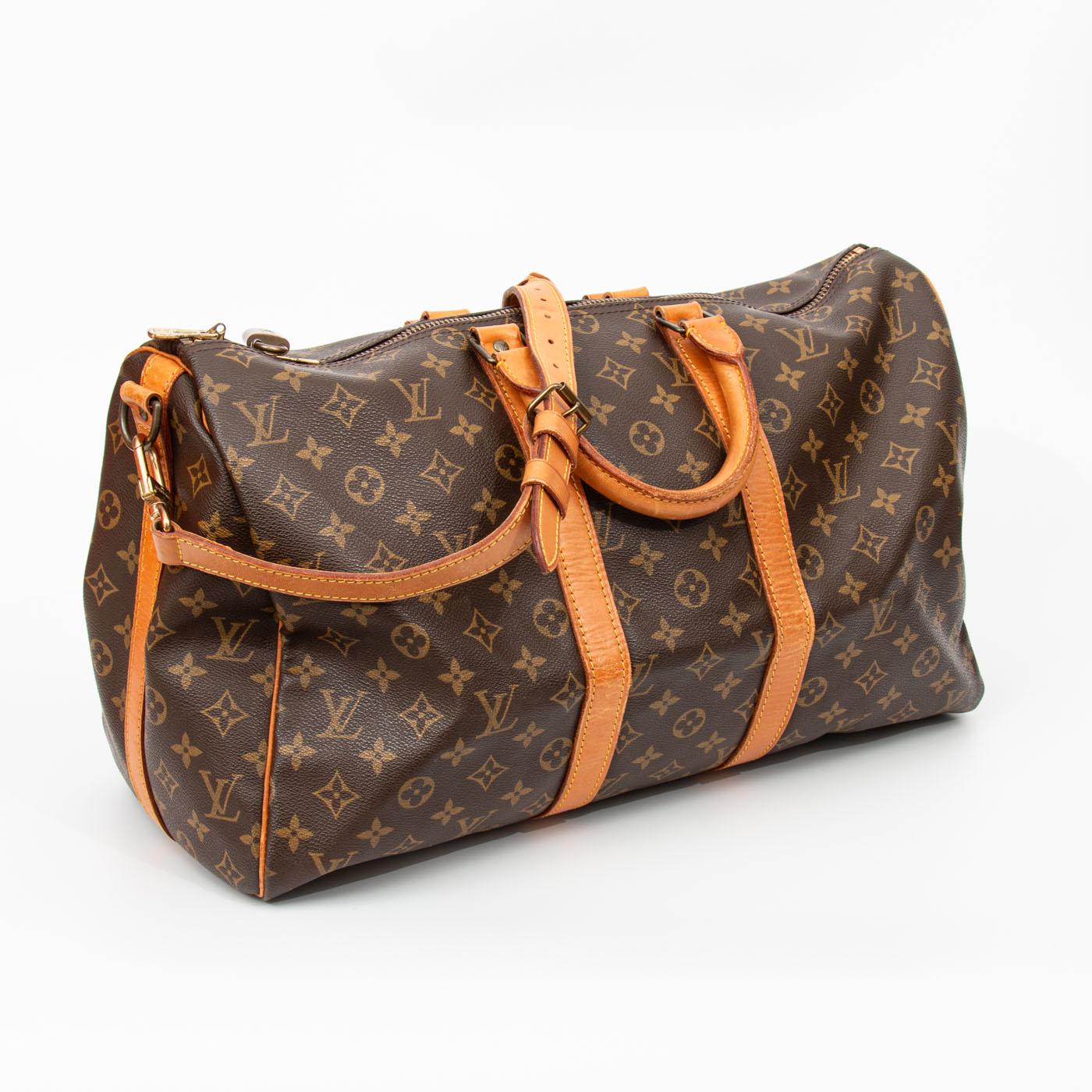Louis Vuitton Tasche Monogram Keepall Bandouliere 45 Monogram Canvas 1989 FC892 – Bild 3