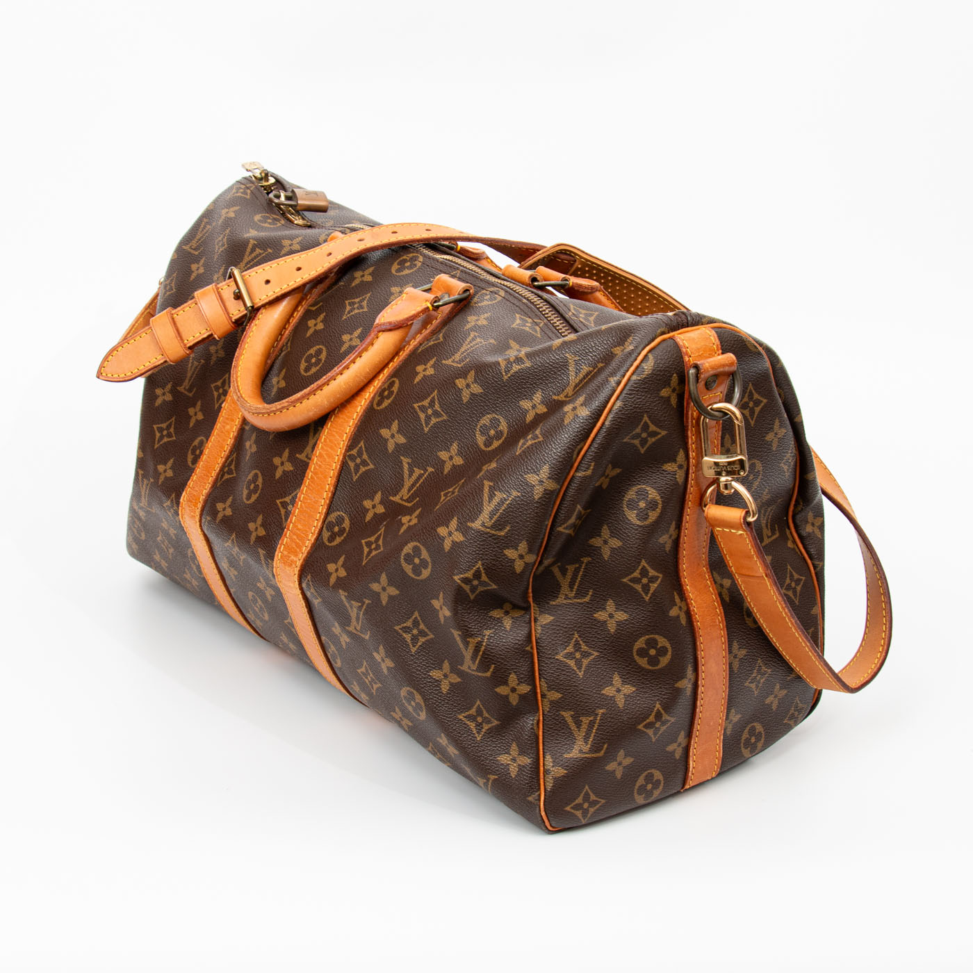 Louis Vuitton Tasche Monogram Keepall Bandouliere 45 Monogram Canvas 1989 FC892 – Bild 4