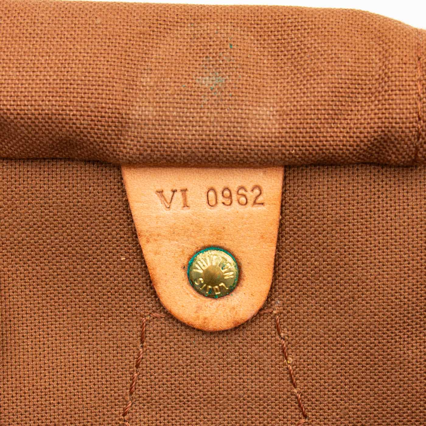 Louis Vuitton Tasche Monogram Speedy 30 Canvas Braun 1992 VI0962 – Bild 8