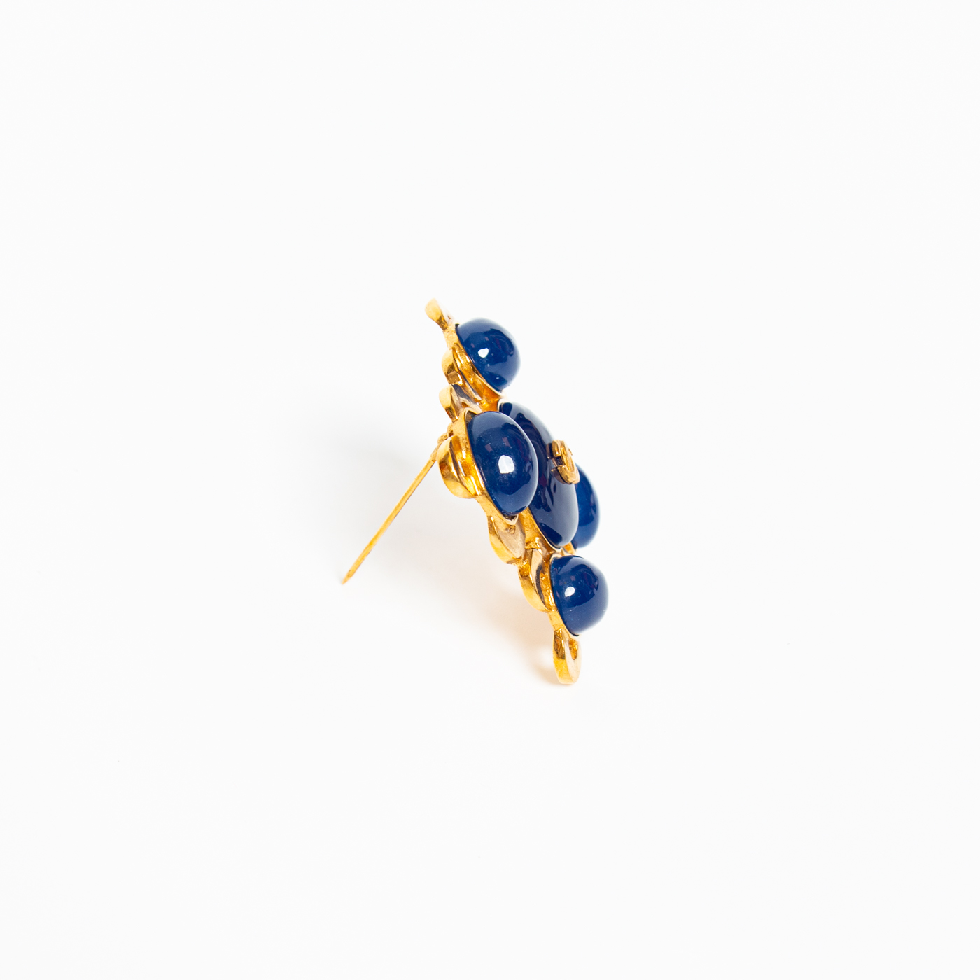 Chanel Blue Brooch with Gold-Tone Hardware – Image 2