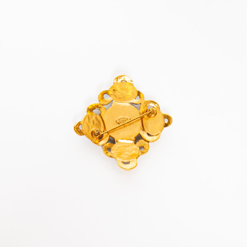 Chanel Blue Brooch with Gold-Tone Hardware – Image 3