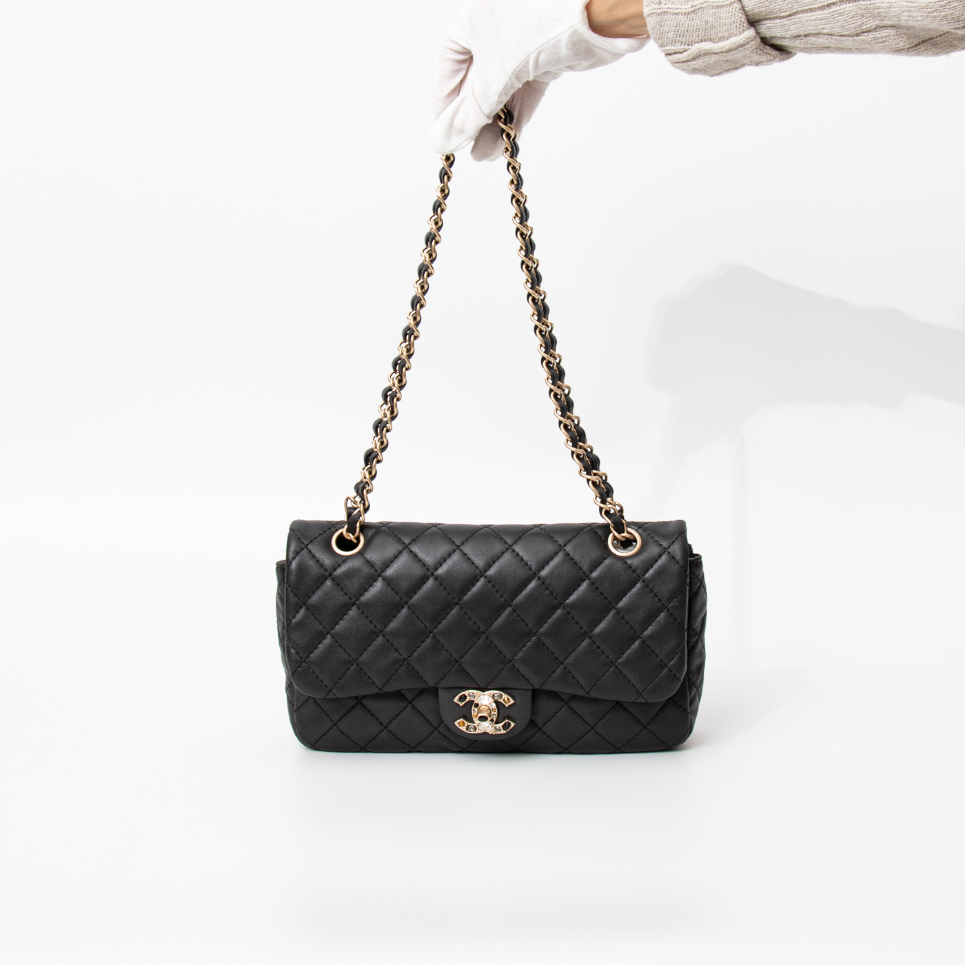 Chanel Bijoux Single Flap Tasche Schwarz Limited Edition – Bild 6