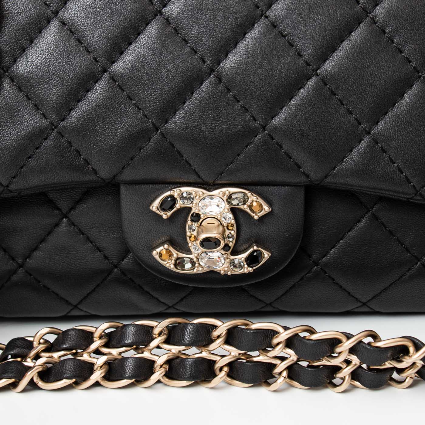 Chanel Bijoux Single Flap Tasche Schwarz Limited Edition – Bild 7