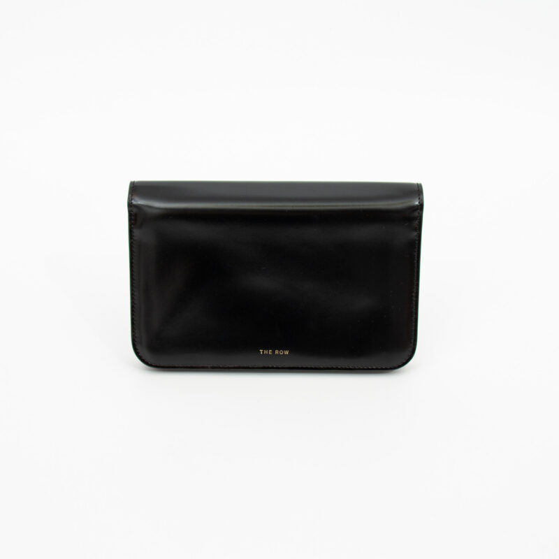 The Row Wallet Organizer Clutch in Boxcalf Leder Schwarz – Bild 1
