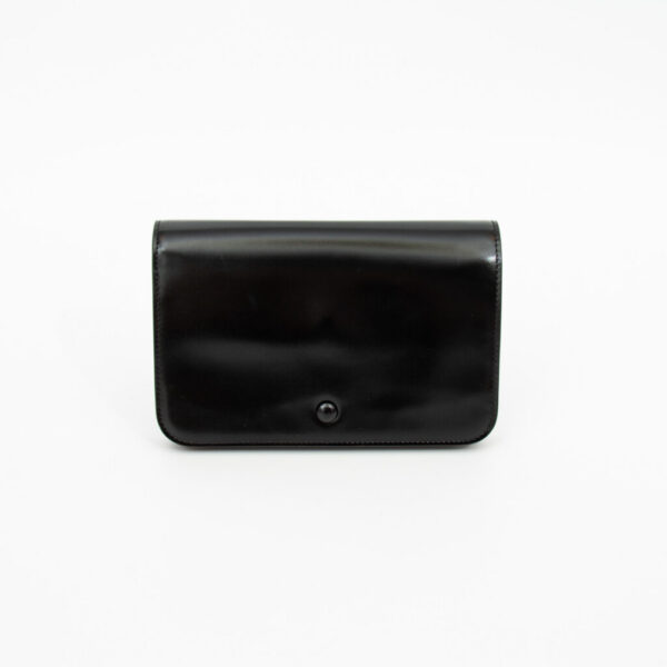 The Row Wallet Organizer Clutch in Boxcalf Leather Black