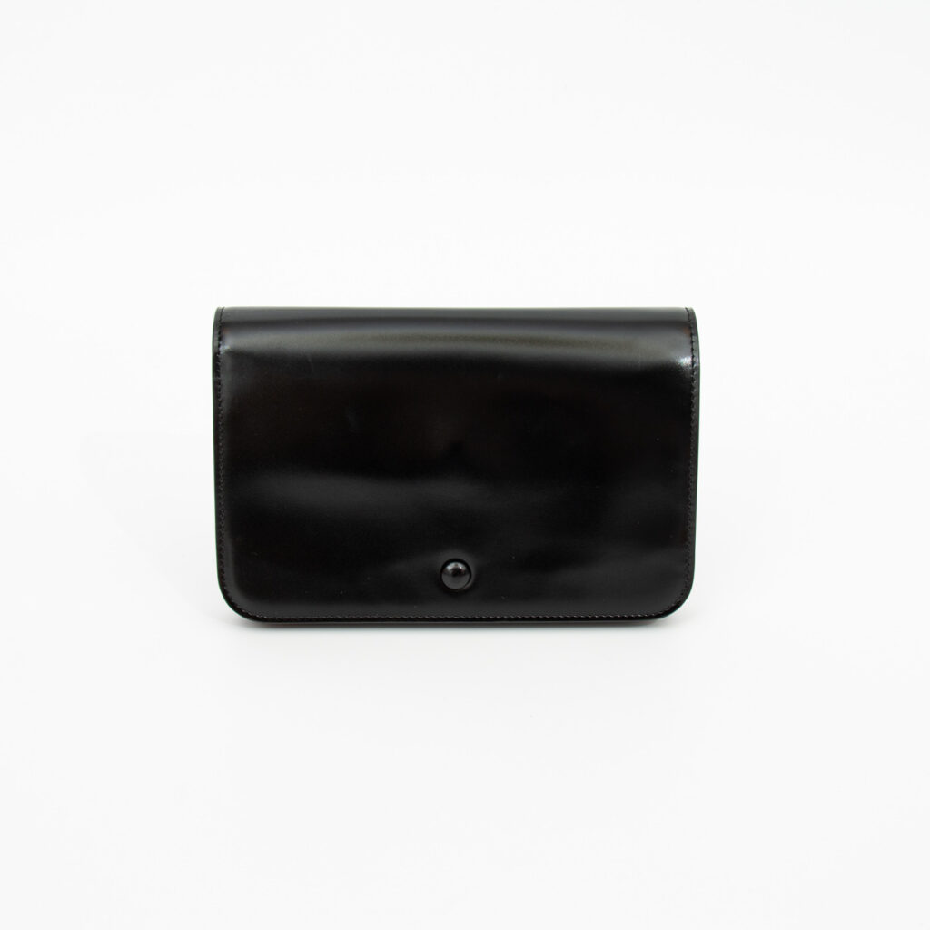 The Row Wallet Organizer Clutch in Boxcalf Leder Schwarz