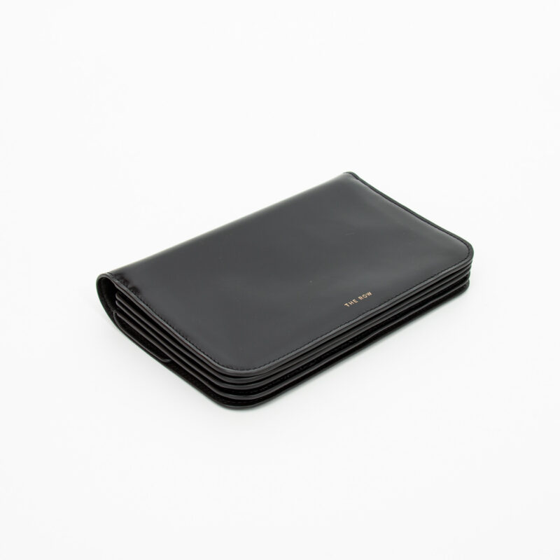 The Row Wallet Organizer Clutch in Boxcalf Leder Schwarz – Bild 3