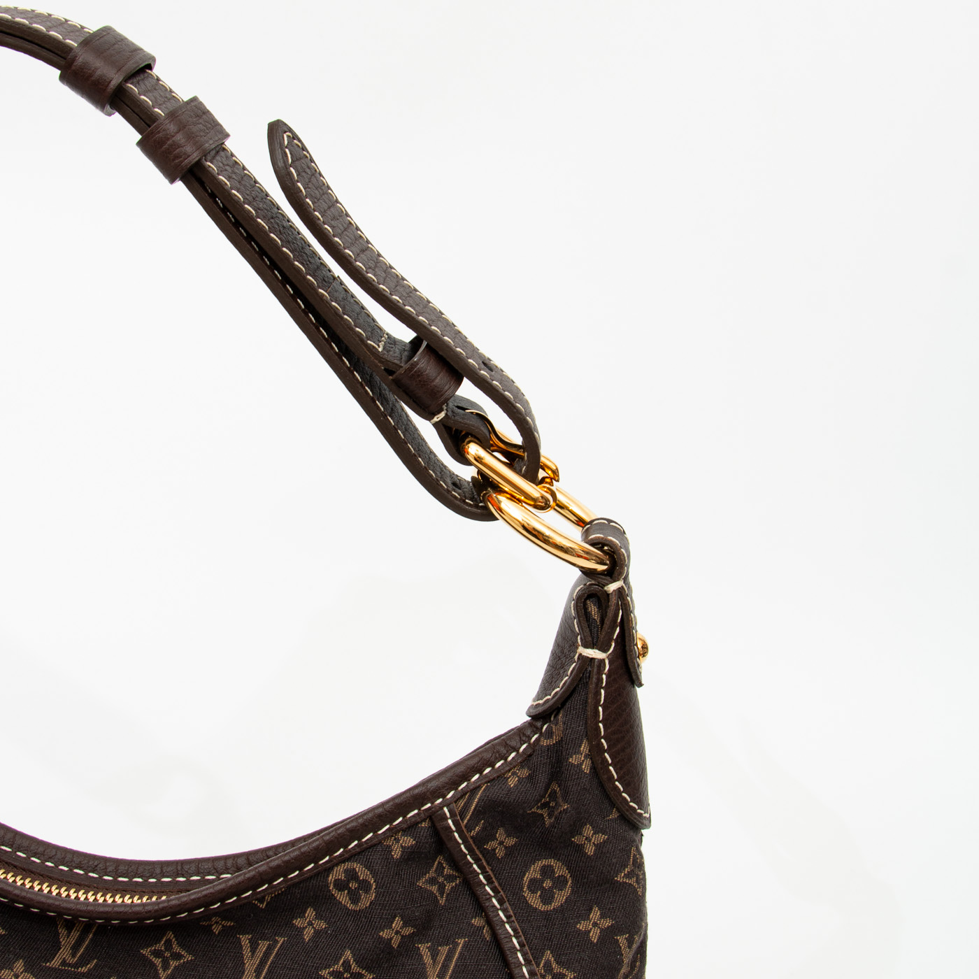 Bolso Louis Vuitton Mini Lin Pochtte mediano en color marrón – Imagen 9