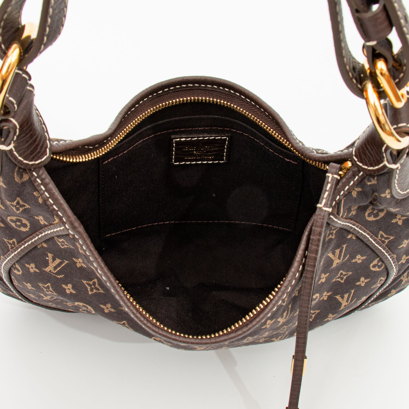 Bolso Louis Vuitton Mini Lin Pochtte mediano en color marrón – Imagen 10