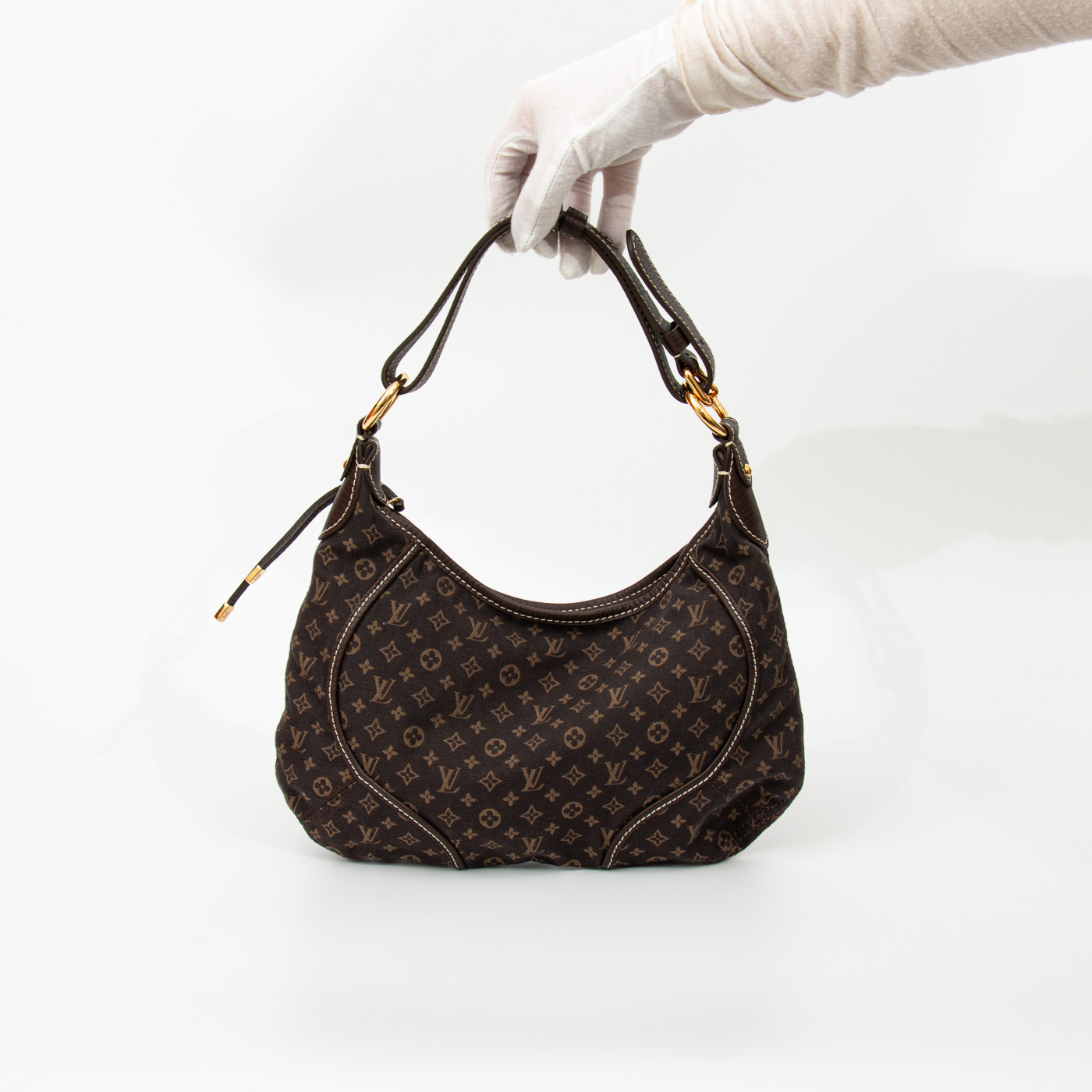 Bolso Louis Vuitton Mini Lin Pochtte mediano en color marrón – Imagen 1