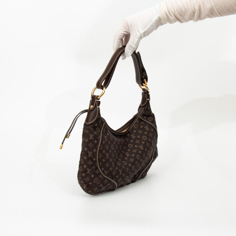 Bolso Louis Vuitton Mini Lin Pochtte mediano en color marrón – Imagen 4