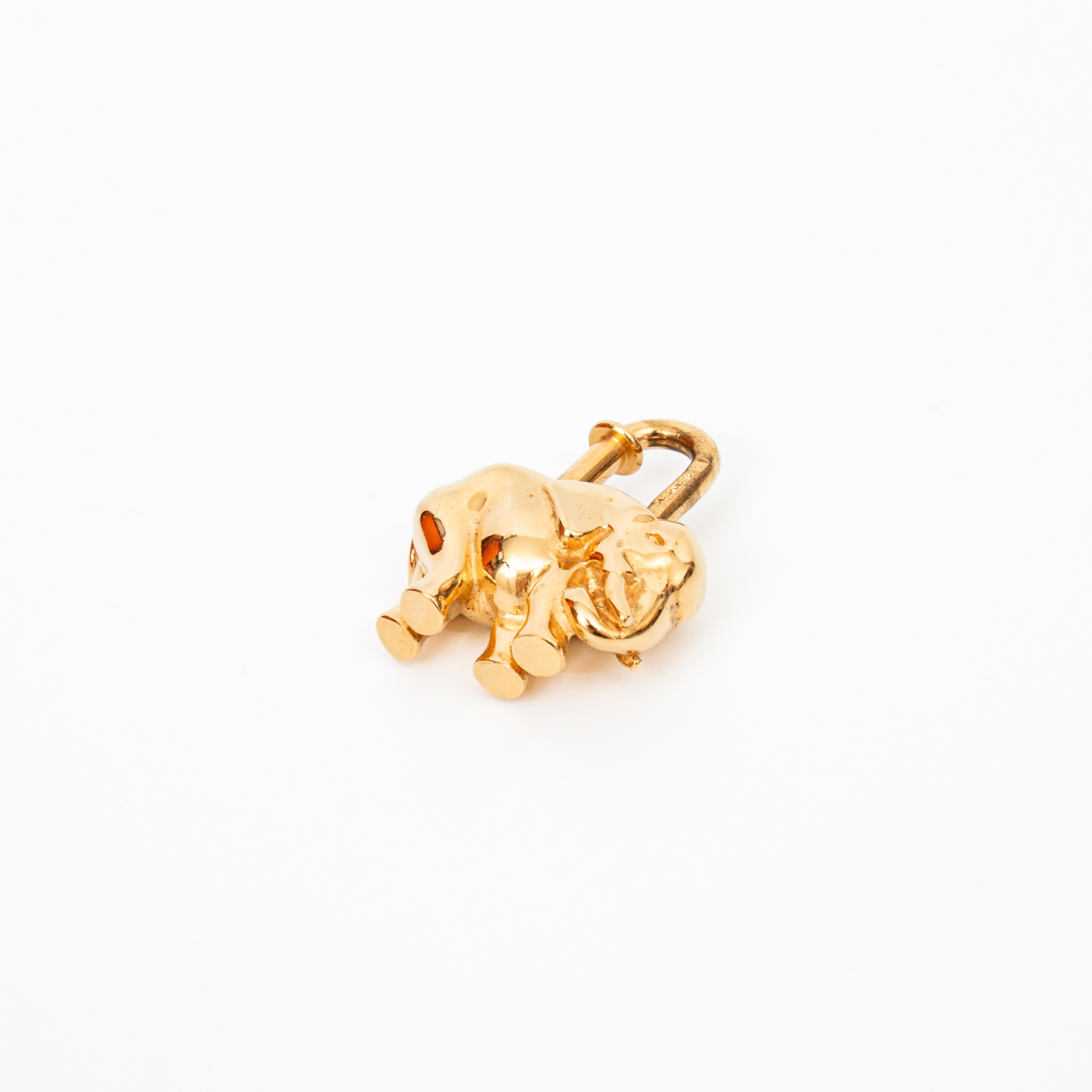 Fermoir Hermès Charm Cadena Éléphant en plaqué or – Image 4