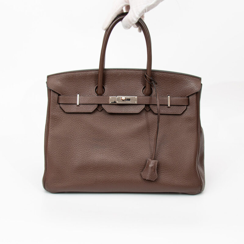 Hermès Birkin 35 Togo Leder Braun mit Palladium Hardware – Bild 1