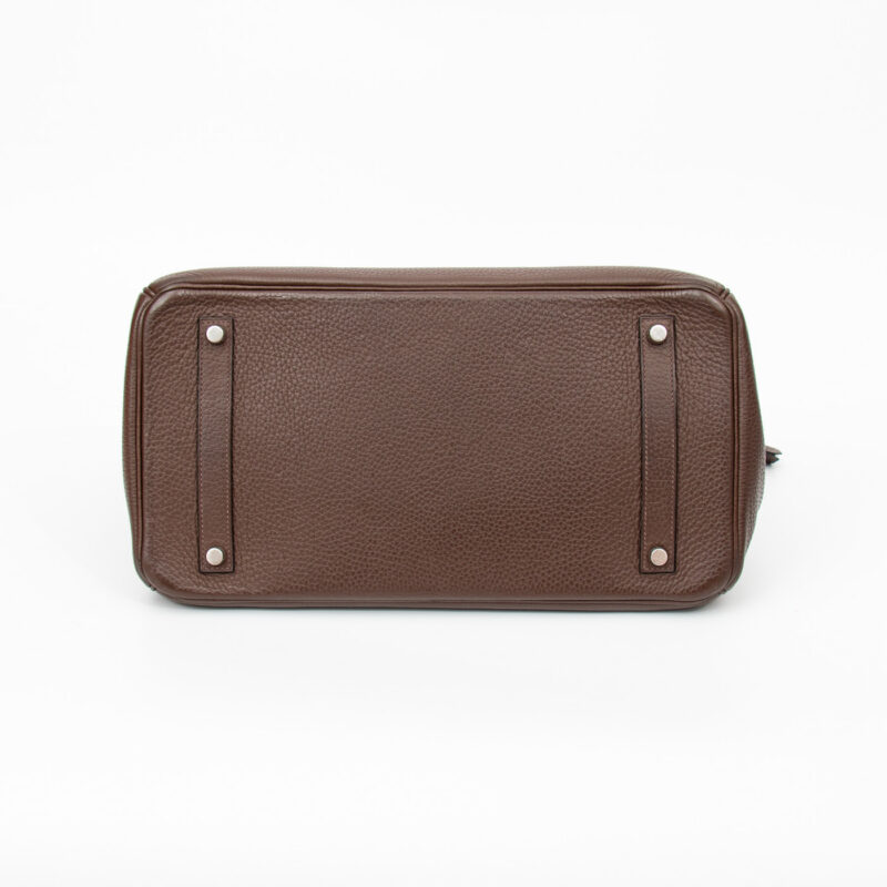 Hermès Birkin 35 Togo Leder Braun mit Palladium Hardware – Bild 5