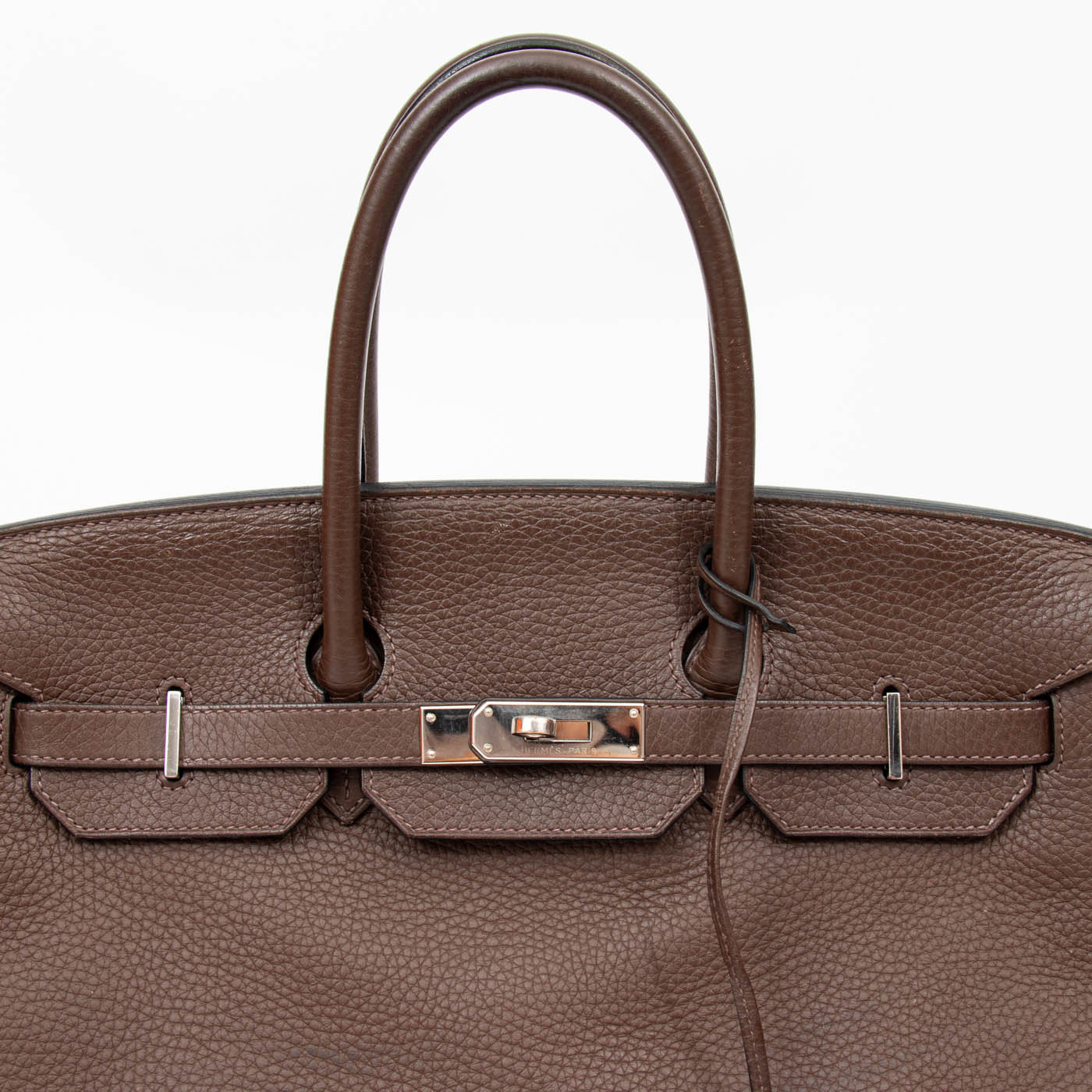 Hermès Birkin 35 Togo Leder Braun mit Palladium Hardware – Bild 7