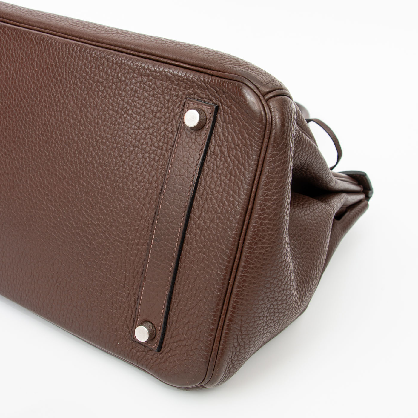 Hermès Birkin 35 Togo Leder Braun mit Palladium Hardware – Bild 9