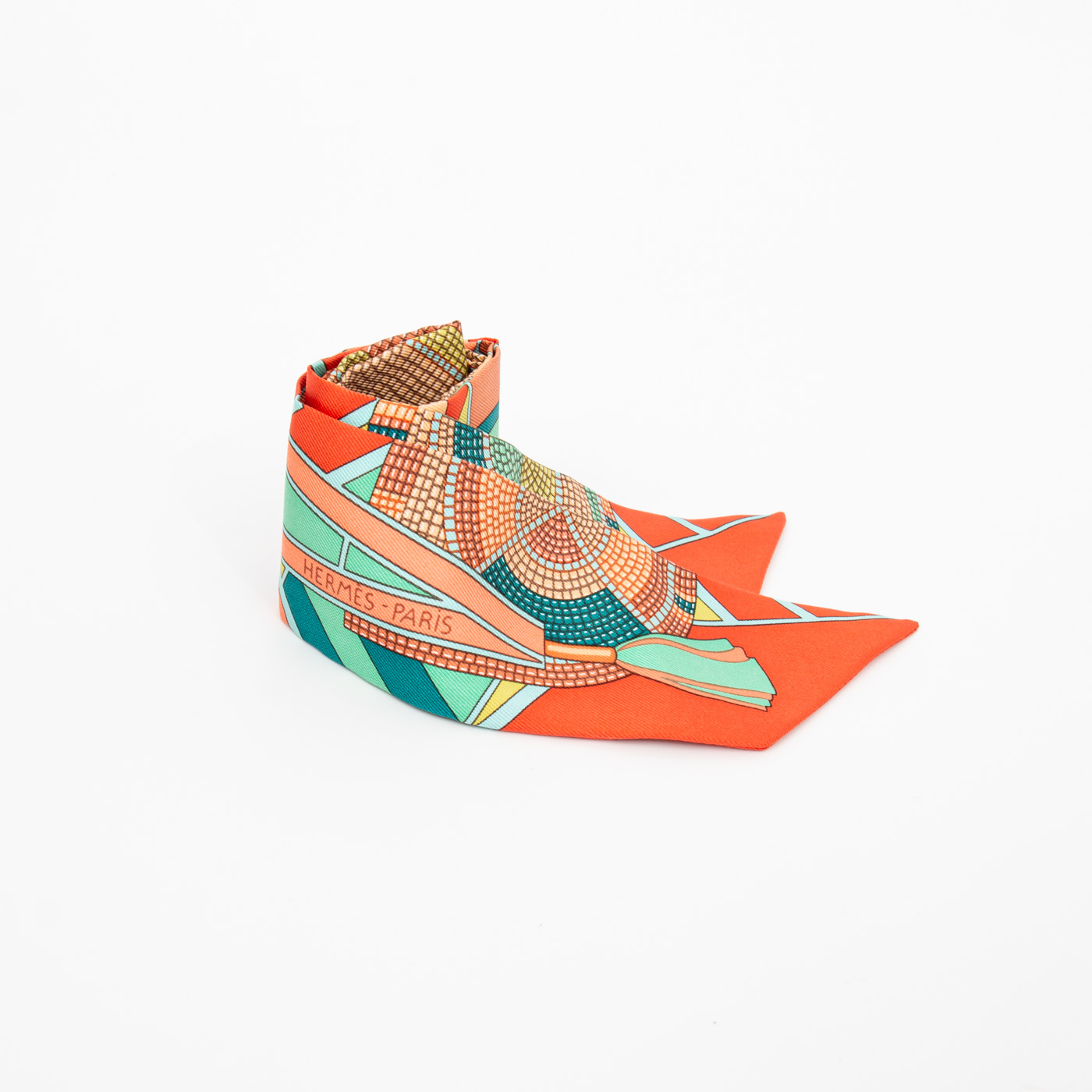 Twilly Hermès L'Art Indies Des Plaines Soie Multicolore