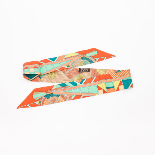 Twilly Hermès L'Art Indies Des Plaines Soie Multicolore