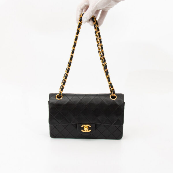 Chanel Tasche Timeless Small Double Flap Schwarz 1986–1988 0680837
