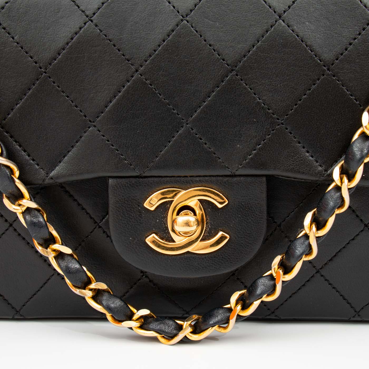 Chanel Tasche Timeless Small Double Flap Schwarz 1986–1988 0680837 – Bild 7