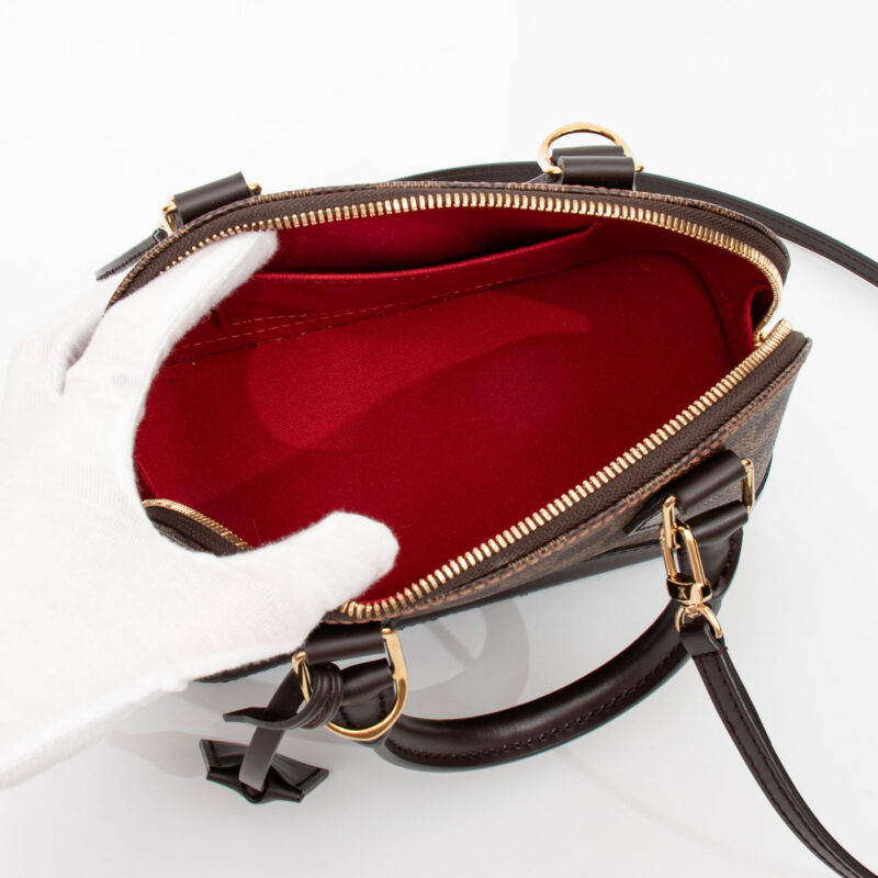 Bolso Louis Vuitton Alma BB Damier Canvas con correa para el hombro – Imagen 10