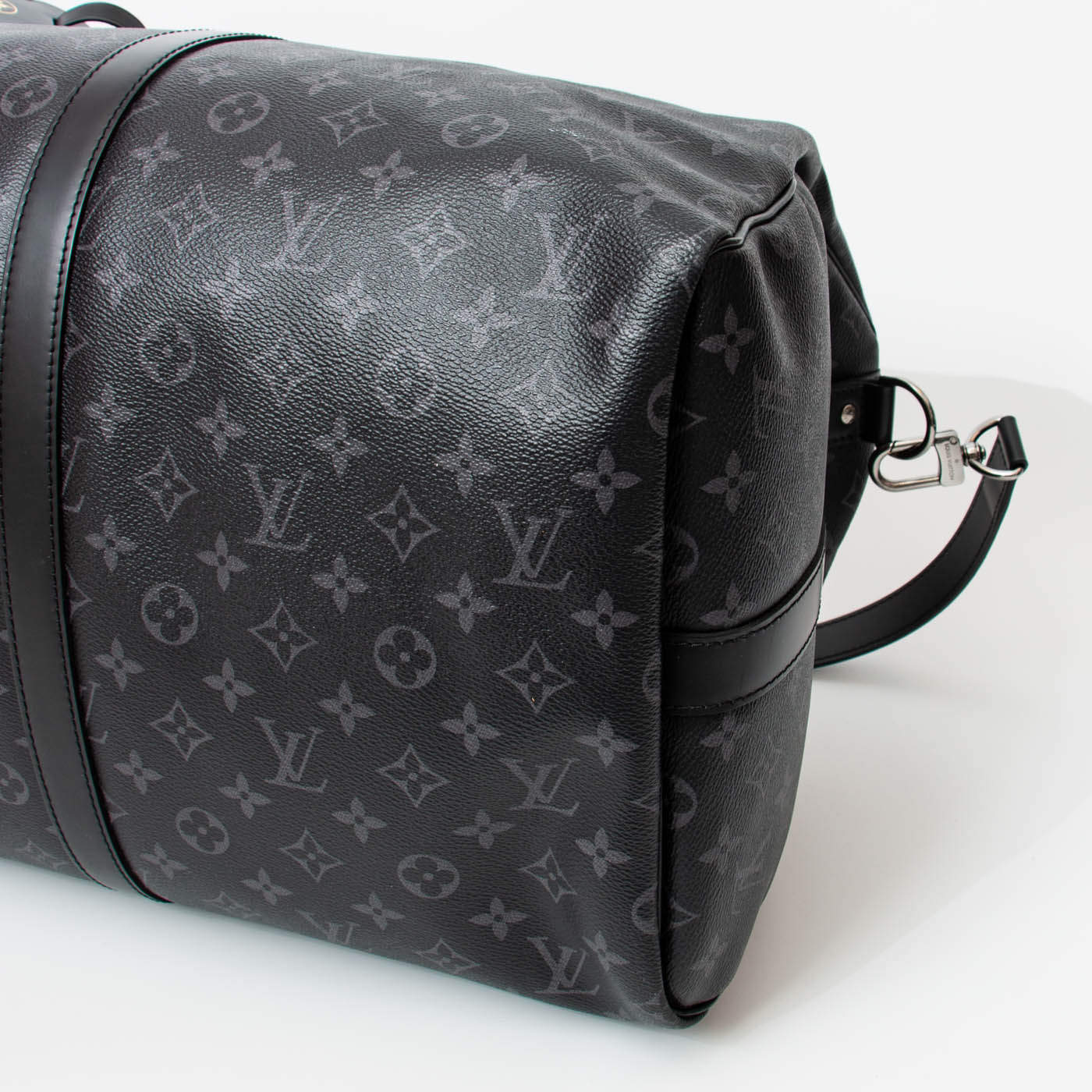 Louis Vuitton Keepall 55 Bandoulière Monogram Eclipse Canvas Grau – Bild 7