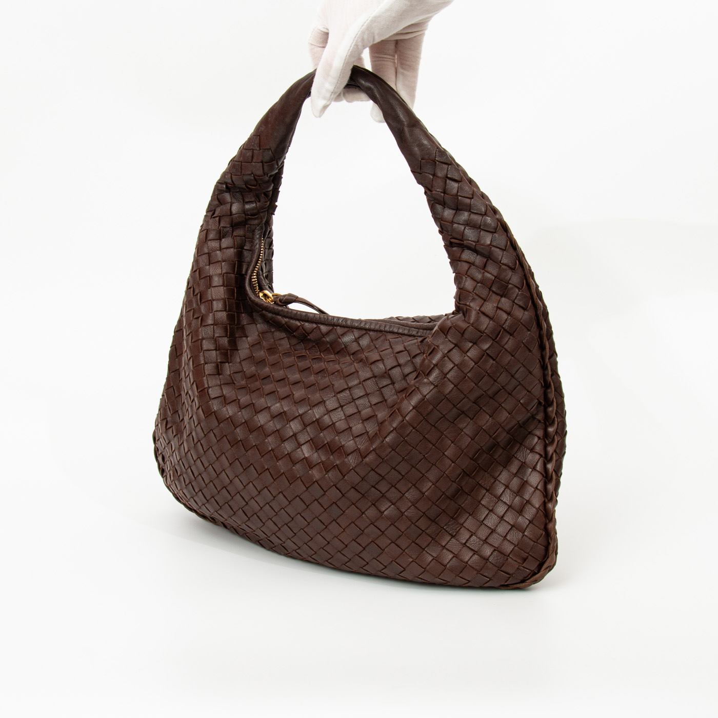 Bottega Veneta Tasche Intrecciato Hobo 115653 Braun – Bild 3