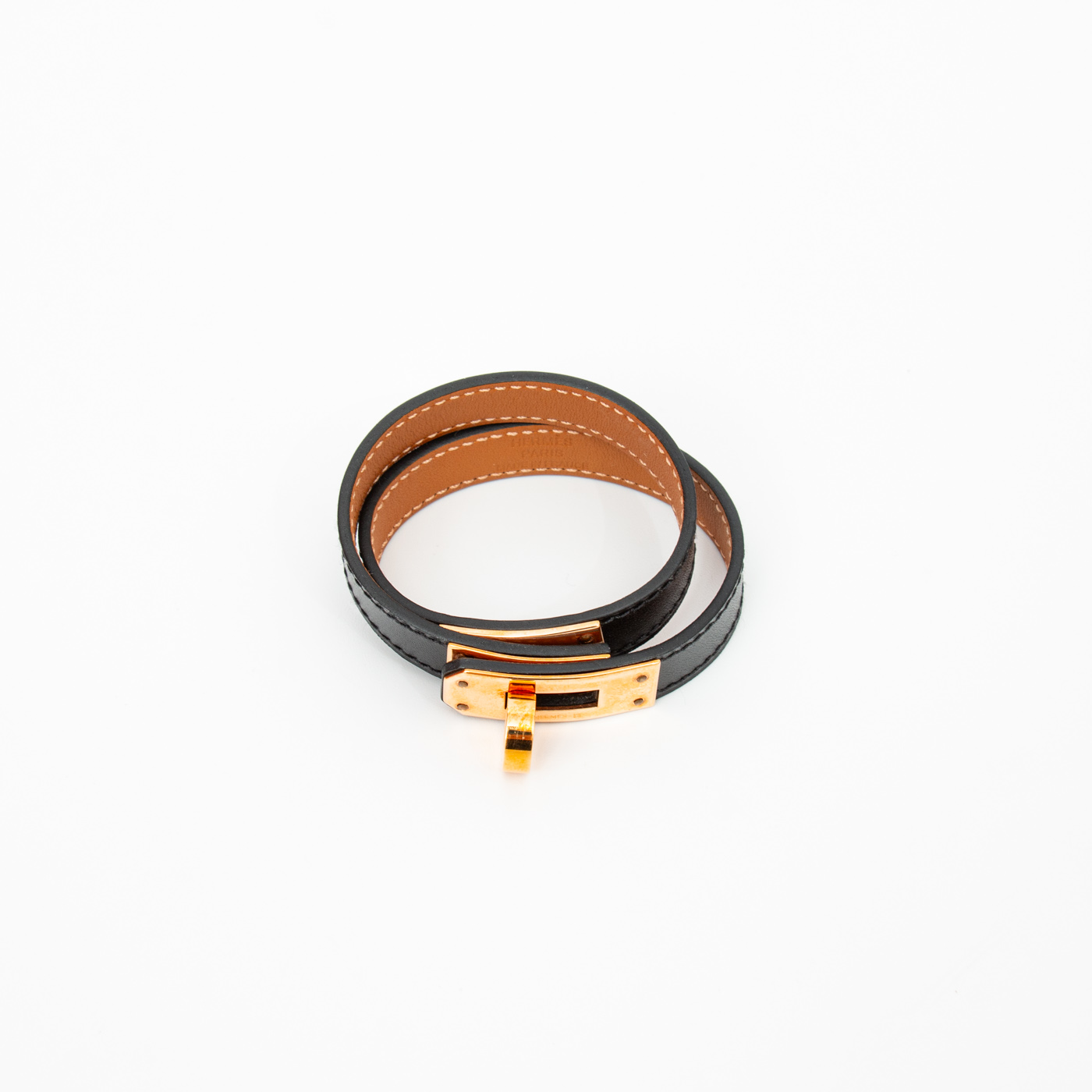 Hermès Bracelet Mini Kelly Du Breteur Boxcalf Noir – Image 3