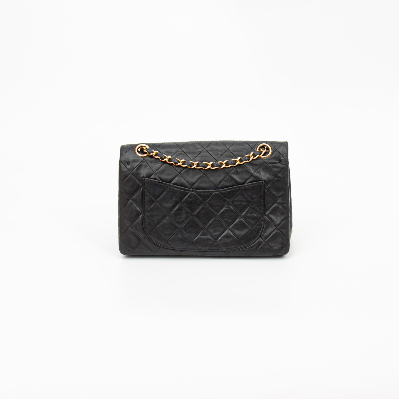 Chanel Tasche Timeless Double Flap Schwarz Mit Goldener Hardware – Bild 5