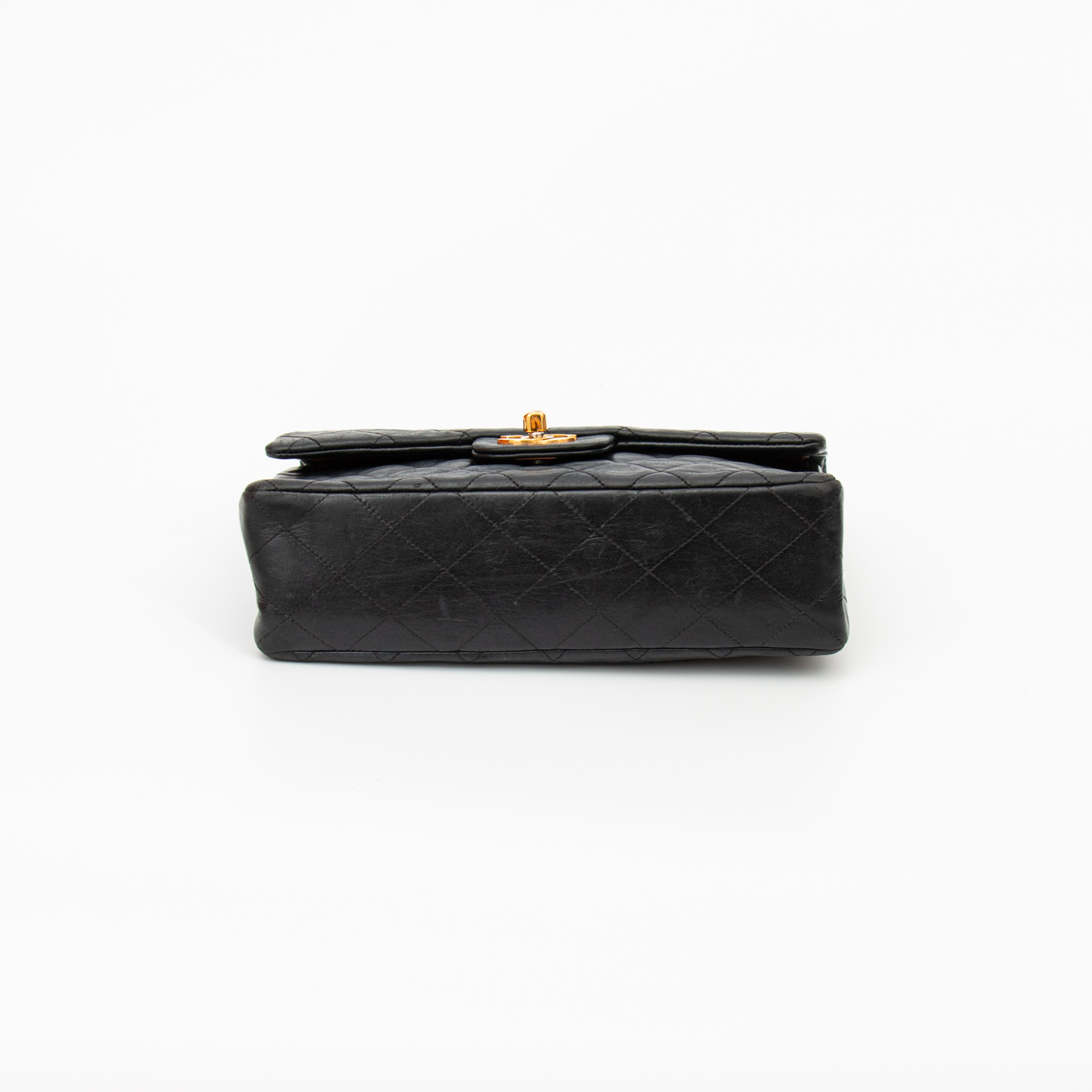 Chanel Tasche Timeless Double Flap Schwarz Mit Goldener Hardware – Bild 6