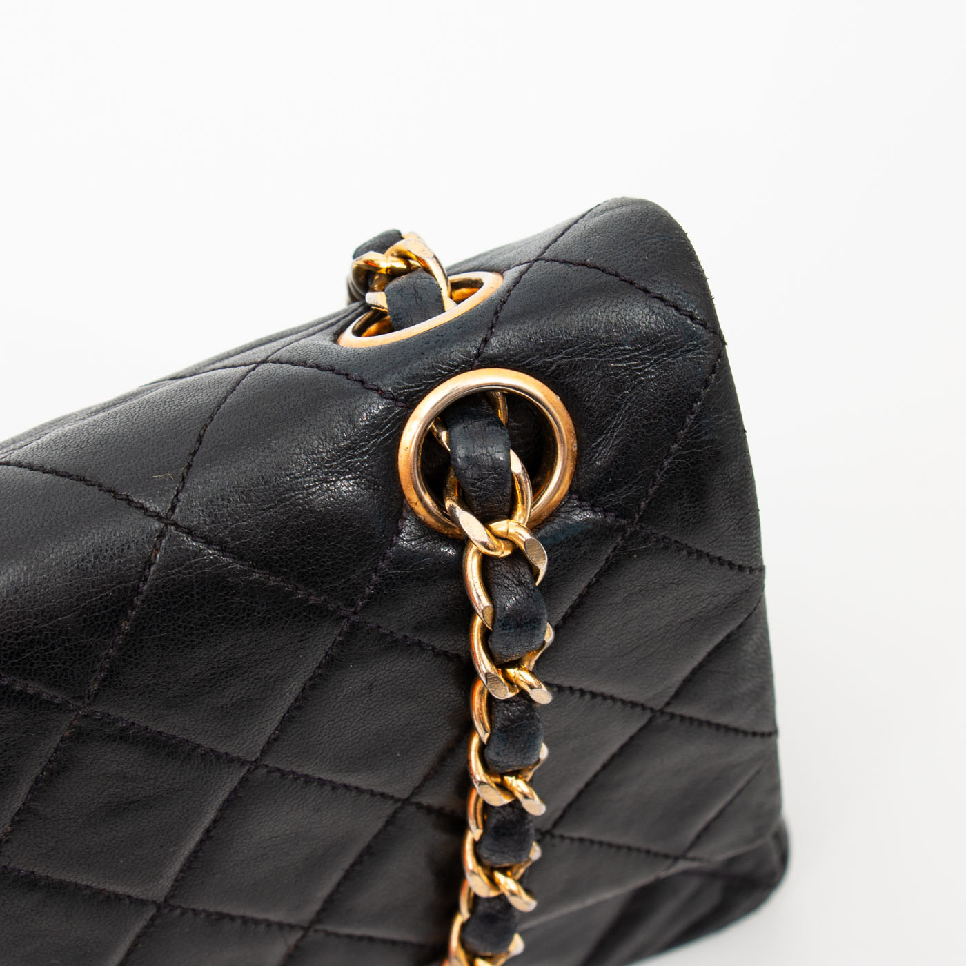 Chanel Tasche Timeless Double Flap Schwarz Mit Goldener Hardware – Bild 8