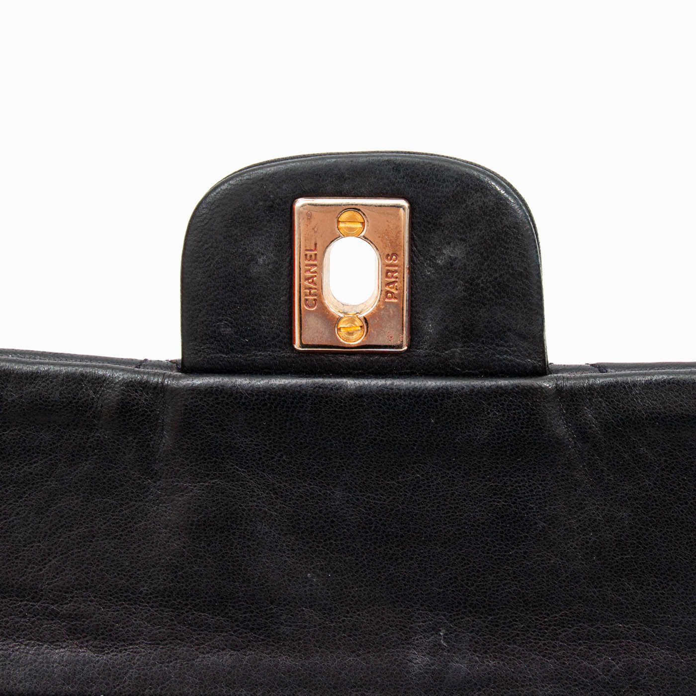 Chanel Tasche Timeless Double Flap Schwarz Mit Goldener Hardware – Bild 9