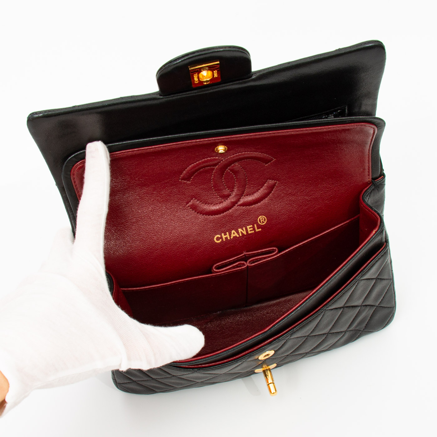 Chanel Tasche Timeless small Lambskin Double Flap Tasche 1991–1994 2390403 – Bild 10